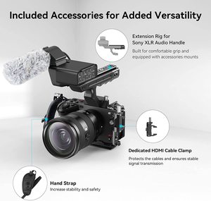 Kit de cage portable SmallRig pour <span class=keywords><strong>Sony</strong></span> FX30 FX3 avec poignée XLR, extension de cage, sangle de poignet et pince pour - 4184 - Product Image 2