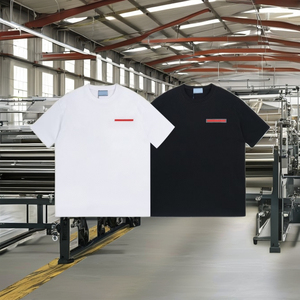 Camiseta clásica de media manga personalizada para hombre, Camiseta básica ligera con cuello redondo, sólido 100% algodón, patrón de estampado antiarrugas Pra da - Product Image 2