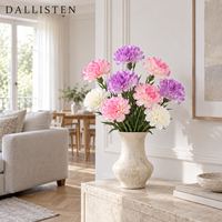Tige de fleur d'œillet artificielle Dallisten, bouquet floral réaliste en soie pour la décoration de mariage, maison, hôtel, fête, table, vente en gros