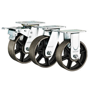 4 "5" 6 "8" <span class=keywords><strong>Heavy</strong></span> <span class=keywords><strong>Duty</strong></span> Industrial Rodízios De Ferro Fundido para Fábrica Trolley FERRO RODA Resistente Ao Calor Roda De Rodízio De Alta Temperatura - Product Image 1