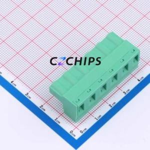 MX2EDGK-7.62-06P-GN01-Cu-Y-A Plug-in Terminal Block P=7.62mm Connector Plug Screw Fixing 1x6P 7.62mm - Product Image 2