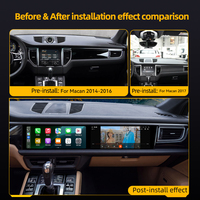Foforfor Dual 12,3-Zoll Interaktiver Bildschirm für Porsche Macan PCM3.0 PCM4.0 2014-2017 Android 14 Autoradio Multimedia-Player 4G GPS