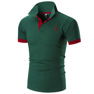 Polo de <span class=keywords><strong>Golf</strong></span> Personnalisable en Coton à Manches Courtes pour Homme, Anti-Plis, Motif Uni, Tissu Tricoté, avec Emplacement pour Logo - Product Image 4