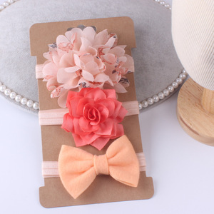 3 Stks/set Multi-Colour Schattige Baby Baby Meisjes Strik Hoofdband Pasgeboren Elastische Pailletten Bloemen Haarband Foto Rekwisieten Hoofddeksels Jurk - Product Image 3
