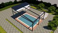 Auvent rétractable automatique, toit pliant, pergola de balcon