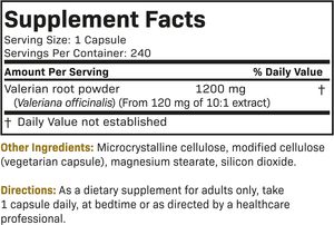 Complément alimentaire à base d'extrait de plante, capsules de racine de Valériane Officinalis pour le soutien du sommeil des adultes, 240 capsules/flacon - Product Image 4