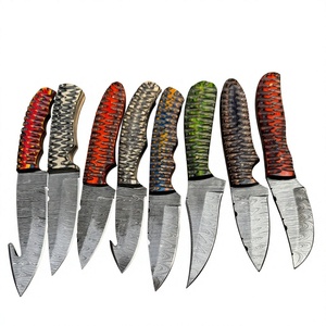 Couteau à lame fixe Drop Point en acier Damas pour le camping et la survie - Prix compétitifs pour les détaillants - Product Image 1