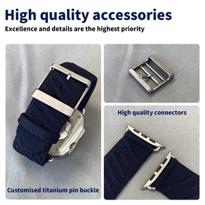 Tschick En Mer Band Bleu Nuit para Apple Watch Series 10 46mm Pulsera deportiva para <span class=keywords><strong>IWatch</strong></span> <span class=keywords><strong>Ultra</strong></span> 49mm 9 8 7 Correa 42 44 45 40 41mm - Product Image 5