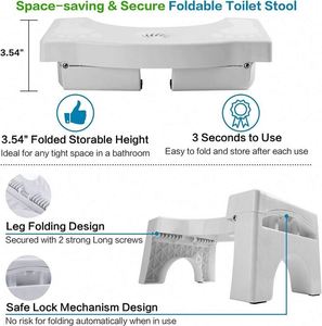 <b>Bathroom</b> Easy <b>Storage</b> Step Toilet <b>Stool</b> for Kids Children's Adult Foldable Convenient Folding Squatting <b>Stool</b> Toilet - Product Image 2