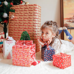 Wholesale 80g <b>Christmas</b> <b>Kraft</b> <b>Paper</b> Hotstamping 43*300cm Gift Luxury Custom Packaging <b>Wrapping</b> <b>Paper</b> Roll - Product Image 5