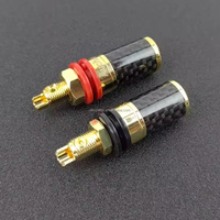 Konektor Audio HiFi Logam Berlapis Emas ABCCABLS, Terminal Colokan Pisang/Spade Fork untuk Amplifier dan Kabinet Speaker