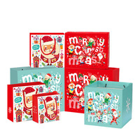 Kotak kemasan kertas hadiah kustom natal untuk mainan perhiasan ornamen kemasan makanan ringan untuk dekorasi pesta pohon Natal