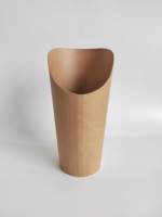 Vente en gros de gobelets en papier jetables pour frites avec logo personnalisable gobelets d'emballage alimentaire