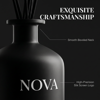 Diffuseurs de parfum en verre de luxe personnalisables NOVA 200ML sans BPA, faits à la main, sans alcool, parfum longue durée