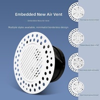 Système d'air frais pour la maison, grille d'aération sans cadre en plastique ABS au design moderne, ultra-mince, pré-encastré, pour retour d'air HVAC, installation facile