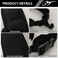 Ceinture de taille légère noire pour wing foil avec laisse 7,5x64cm, design étroit, accessoire de surf pour parawing et hydrofoil par GY