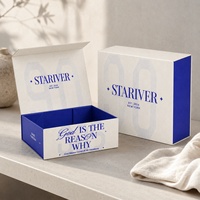 Scatola Regalo Magnetica Pieghevole con Stampa Personalizzata Interna ed Esterna, Scatola Rigida Bicolore Richiudibile per Confezioni di Abbigliamento Premium