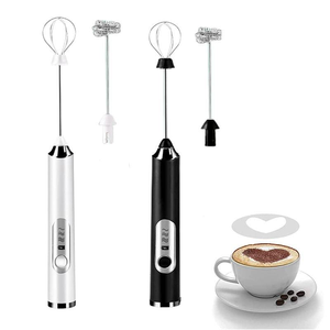 Espuma eléctrica ajustable portátil con logotipo personalizado para café, Espumador de leche de acero inoxidable, batidor con soporte, mezclador de bebidas - Product Image 4