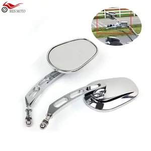 8mm Rear View Side Motorcycle Mirror For Harley Road King Touring XL 883 Sportster Fatboy Dyna FXDF FLSTF Softail Springer