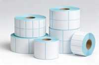 Etiquetas Térmicas Directas Personalizadas en Blanco, Papel Adhesivo Térmico Recubierto Antiarañazos para Etiquetas de Envío