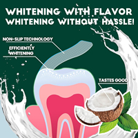 7 Traitements Bandes Blanchissantes à Domicile Marque Privée Saveur Noix de Coco Menthe Bio Sans Peroxyde Bandes Blanchissantes pour les Dents