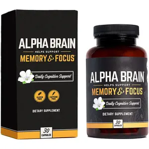 Alpha Brain Capsules unterstützt das Gedächtnis und den Fokus Tägliche kognitive Unterstützung Brain Booster, Energy Supplement Hot Selling