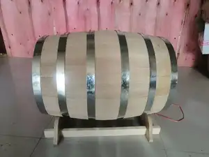 100L Oak Aging Barrel With Stand Bung And Tap Without Inner Liner Wooden Whiskey Wine Barrel For Brewer Distiller Wine Maker