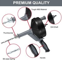 Déboucheur de drain flexible de 25 pieds avec adaptateur pour perceuse, serpentin de plomberie manuel pour cuisine, salle de bain, douche, évier