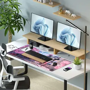 Schreibtisch matte, Gaming-Mauspad für Schreibtisch, XXL Expanded Large Computer Desk Pad, Tastatur und Mauspad mit genähten Kanten