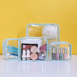 Nouveau Portable grande capacité étanche Transparent maquillage sacs de lavage <span class=keywords><strong>sac</strong></span> de rangement de voyage PVC clair <span class=keywords><strong>sac</strong></span> cosmétique avec fermeture éclair - Product Image 3