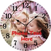 Personalisierte Foto-Wanduhr mit individuellem Bild, DIY-Geschenk für Hochzeitstag, Elterntag, geräuschloser Quarz, großes Zifferblatt, Heimdekoration