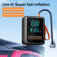 Multi 12V Plastic Portable Air Compressor Double Cylinder Digital Pressure Gauge 4x4 Tire Inflator Jump Starter Power Bank Car