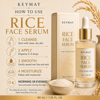 Sérum Visage au Riz 40ml Glycérine Vitamine C Anti-rides Hydratation Profonde Nourrissant Lissant Éclat Soin Marque Privée OEM ODM