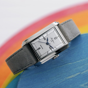 Montre automatique carrée MERKUR NH05 avec bracelet en cuir, série Business pour homme, cadran à aiguilles rétro décontracté, verre saphir, étanche - Product Image 3