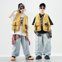 Ensemble de vêtements de danse de rue hip-hop pour filles, cool et élégant, tenue de performance de danse de rue hip-hop à manches courtes