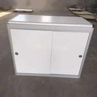 Comptoir d'accueil pour exposition, bureau d'information pour salon professionnel, armoire de présentation rectangulaire pliable en alliage d'aluminium blanc/argent