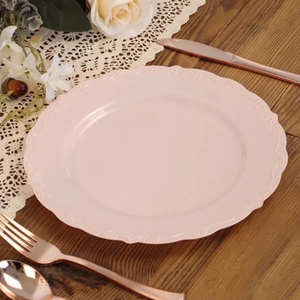 7.5/9/10.25 Inch Wedding Birthday Party Tableware Supplies Disposable Plastic Dinner Plates