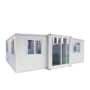 Contemporary 40ft 20ft Steel Prefab Folding Container <b>Houses</b> Double Wing Expansion Integrated for Office Hotel Villa Overseas - Product Image 1