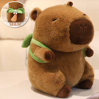 Coussin décoratif Capybaras, Thème Été Mignon Lait de Coco, Bouée de Natation, Smoothie, Cocotier, Poupée de Machine à Griffes, Peluche Capybara