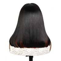 Peluca frontal de encaje transparente de cabello virgen vietnamita 13x4 doblemente estirado para mujer, ideal para bob, cabello Remy al por mayor