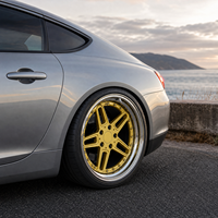 Jantes Mforged Gold Deep Dish à cinq branches multi-pièces, ajustement personnalisé, programme de vente en gros OEM ODM pour les marques de pièces détachées