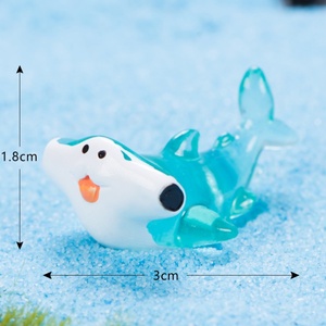 Mini reçine el sanatları deniz yaşamı heykelcik karikatür yunus balık ahtapot süsler ev dekor için mikro manzara araba iç - Product Image 6