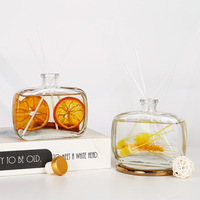 Ensemble de diffuseur de parfum à fleurs éternelles pour la maison, diffuseur de parfum à roseaux, désodorisant, huile aromatique, flacon, coffret cadeau