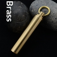 Boîte scellée en laiton étanche pour l'extérieur, mini flacon métallique pour pilules, pot à médicaments pour personnes âgées, conteneur anti-humidité et anti-lumière