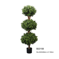 Faux Buis Buxus Verdure Plante Artificielle Topiaire Boule Simulation Arbre Bonsaï En Pot pour Extérieur Intérieur Décoration de La Maison