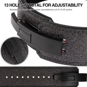 MKAS 사용자 정의 로고 체육관 조정 가능한 가죽 사용자 정의 도매 스팽글 훈련 웨이트 파워 리프팅 벨트 역도 벨트 - Product Image 3