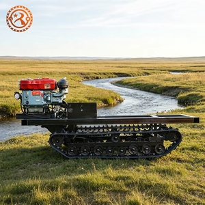 500kg-10000kg <span class=keywords><strong>45</strong></span> ° Châssis à chenilles en caoutchouc résistant aux déchirures, capacité de franchissement élevée, absorption des chocs à faible bruit, compatible avec les tondeuses à gazon et les chargeuses - Product Image 2