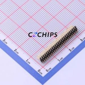X1321WVS-2x25J-C40D53 Pin Header SMD,P=1.27mm Connector ( Pin Structure: 2x25P )( Pitch: 1.27mm )( Row Spacing: 1.27mm ) - Product Image 2