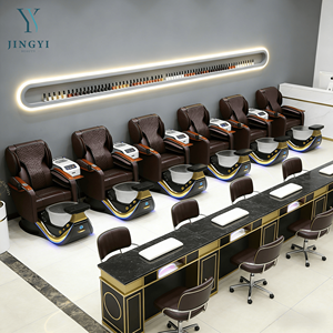 High-End Licht-Surfing Fuß-Spa Pediküre Stuhl mit Rückenmassage, moderne Salon-Maniküre-Pediküre-Station zum Hinlegen - Product Image 4