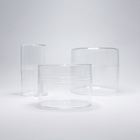 Boîte ronde transparente en plastique rigide